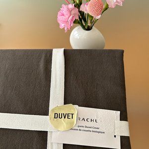 Parachute NWT twin/twin XL duvet cover in organic cotton/shale color